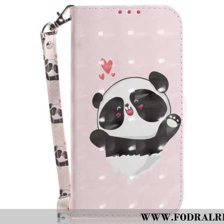 Fodral Samsung Galaxy S24 Fe Panda Love With Strap