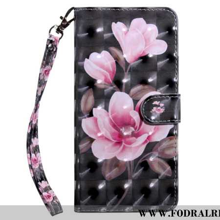 Fodral Samsung Galaxy S24 Plus 5g Rosa Blommor Med Rem