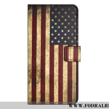 Fodral Xiaomi Redmi Note 13 4g Vintage Amerikansk Flagga