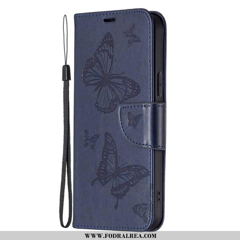 Fodral Xiaomi Redmi Note 13 5g Butterflies Design With Lanyard