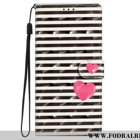 Fodral iPhone 16 Pro Stripes And Hearts Band