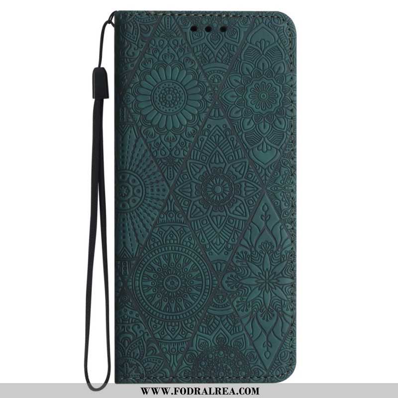 Folio-fodral Samsung Galaxy A15 5g Telefonfodral Patchwork Med Rem