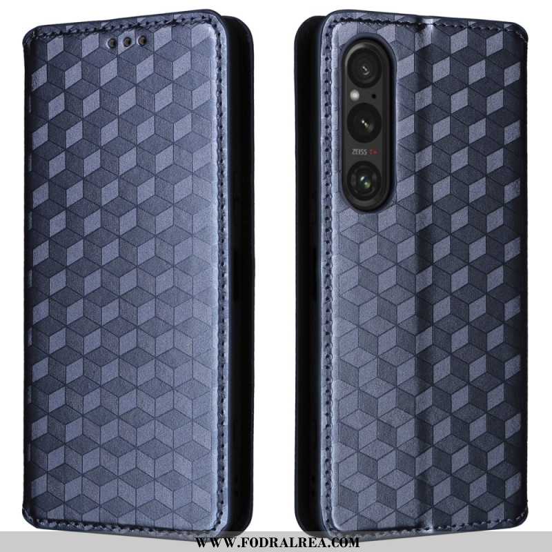 Folio-fodral Sony Xperia 1 Vi 3d-diamantmönster