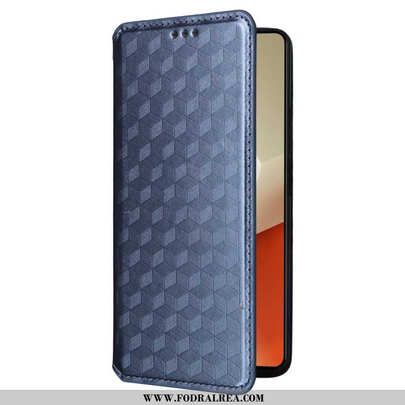 Folio-fodral Xiaomi Redmi Note 13 5g Telefonfodral 3d-kuber