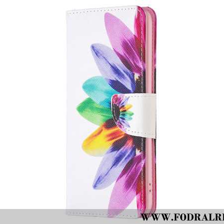 Läderfodral Oppo A98 5g Telefonfodral Akvarellblomma