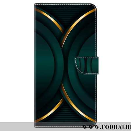 Läderfodral Oppo A98 5g Telefonfodral Gyllene Kontur