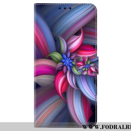 Läderfodral Samsung Galaxy A55 5g Telefonfodral Blomma I Färg