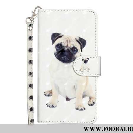 Läderfodral Samsung Galaxy S24 Plus 5g Telefonfodral Lanyard Dog