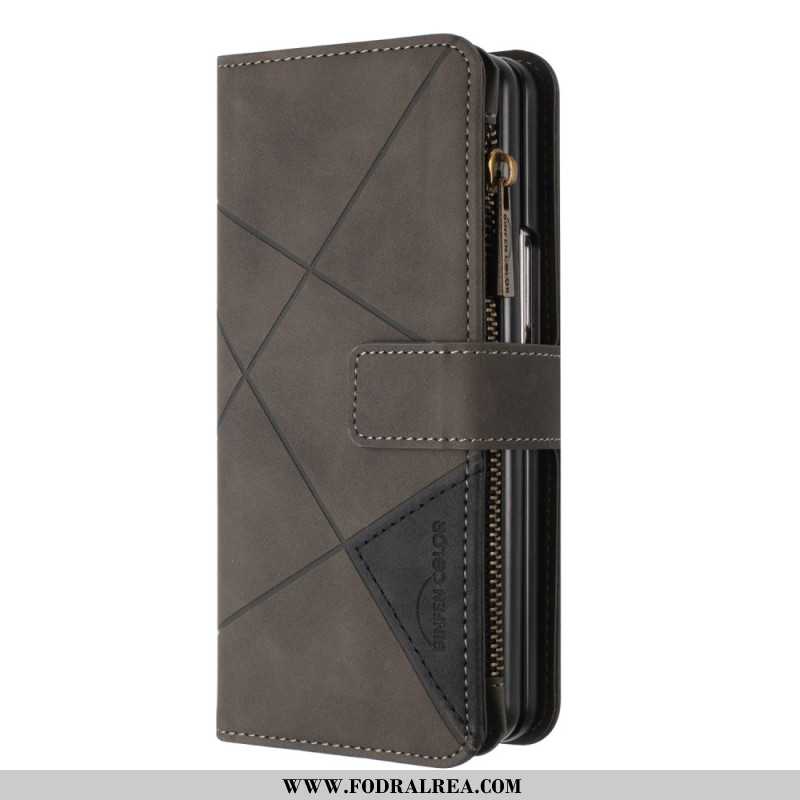 Läderfodral Samsung Galaxy Z Fold 6 Telefonfodral Binfen Color Geometry Wallet