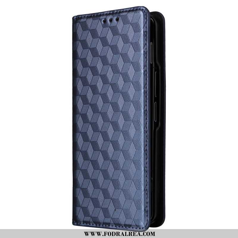 Läderfodral Samsung Galaxy Z Fold 6 Telefonfodral Diamantmönster