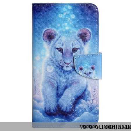 Läderskal Fodral Samsung Galaxy S24 Plus 5g Leopardmönster Med Rem