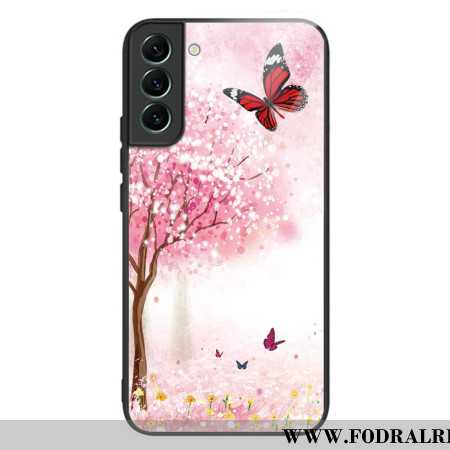 Skal För Samsung Galaxy S24 Plus 5g Körsbärsblommor I Härdat Glas