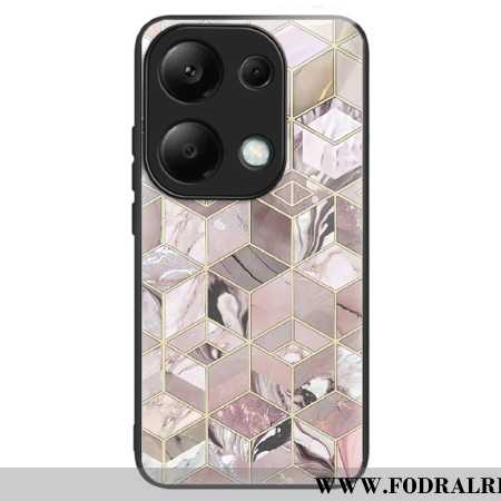 Skal För Xiaomi Redmi Note 13 Pro 4g Block Marmor Härdat Glas