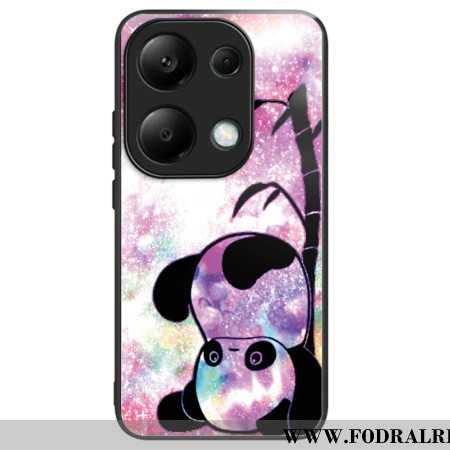 Skal För Xiaomi Redmi Note 13 Pro 4g Söt Panda Härdat Glas