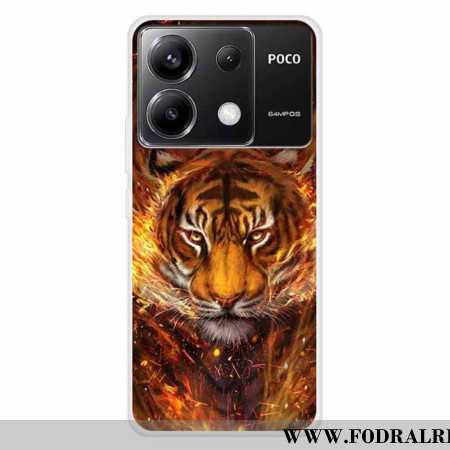 Skal För Xiaomi Redmi Note 13 Pro 5g Tiger In Flame