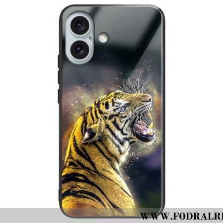 Skal För iPhone 16 Plus Roaring Tiger Tempered Glass