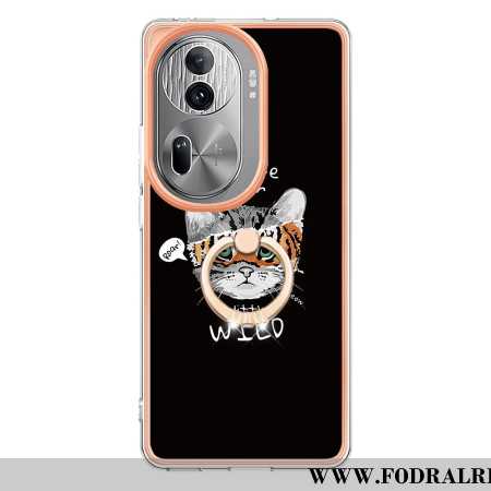 Skal Oppo Reno 11 Pro 5g Ring-stöd Katt- Och Tigermönster