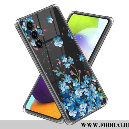 Skal Samsung Galaxy A15 5g Telefonfodral Blå Blommor