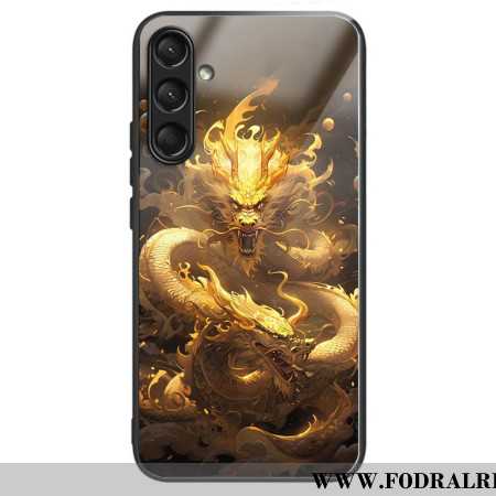 Skal Samsung Galaxy A16 5g Telefonfodral Gyllene Drake Härdat Glas