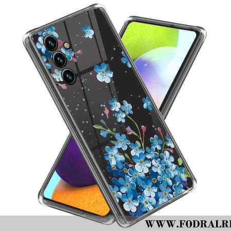 Skal Samsung Galaxy A55 5g Blå Blommor