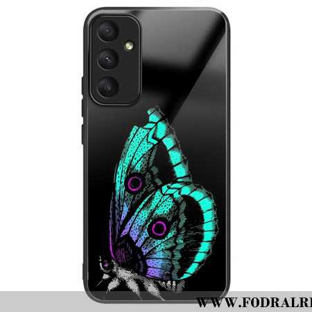 Skal Samsung Galaxy A55 5g Grön Fjäril Härdat Glas