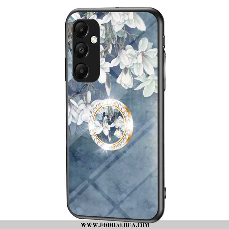 Skal Samsung Galaxy A55 5g Härdat Glas Med Blommönsterhållare