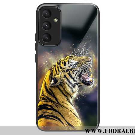 Skal Samsung Galaxy A55 5g Rytande Tiger I Härdat Glas