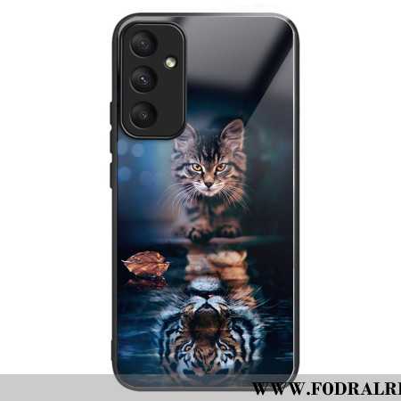 Skal Samsung Galaxy A55 5g Telefonfodral Katt Och Tiger Härdat Glas