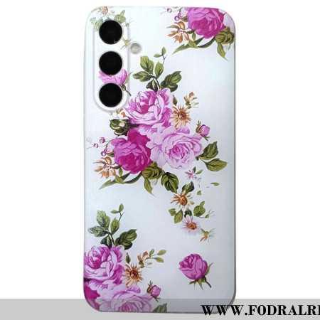 Skal Samsung Galaxy S24 Fe Rosa Blommor