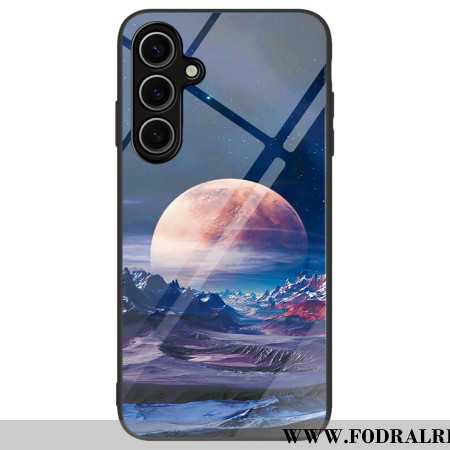 Skal Samsung Galaxy S24 Fe Telefonfodral Vit Planet Härdat Glas