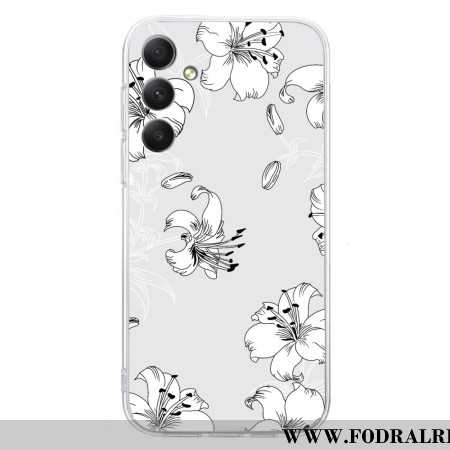 Skal Samsung Galaxy S24 Fe Telefonfodral Vita Blommor