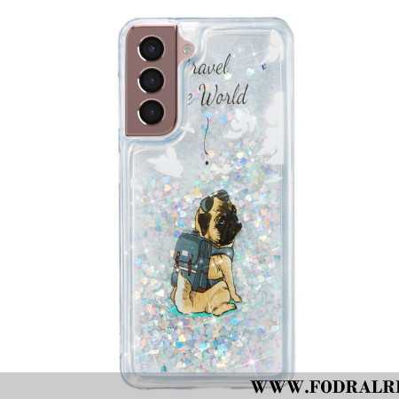 Skal Samsung Galaxy S24 Plus 5g Flytande Glitterhund