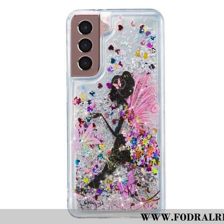 Skal Samsung Galaxy S24 Plus 5g Telefonfodral Ung Flicka Flytande Glitter