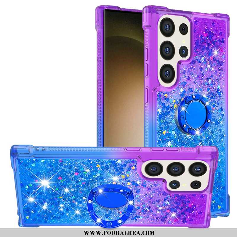 Skal Samsung Galaxy S24 Ultra 5g Gradient Glitter Med Stödring