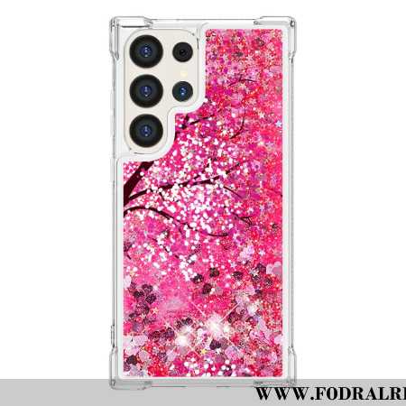 Skal Samsung Galaxy S24 Ultra 5g Körsbärsblommiga Paljetter