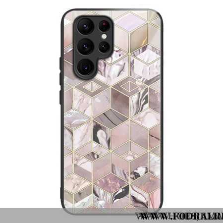 Skal Samsung Galaxy S24 Ultra 5g Telefonfodral Marmormönster Härdat Glas