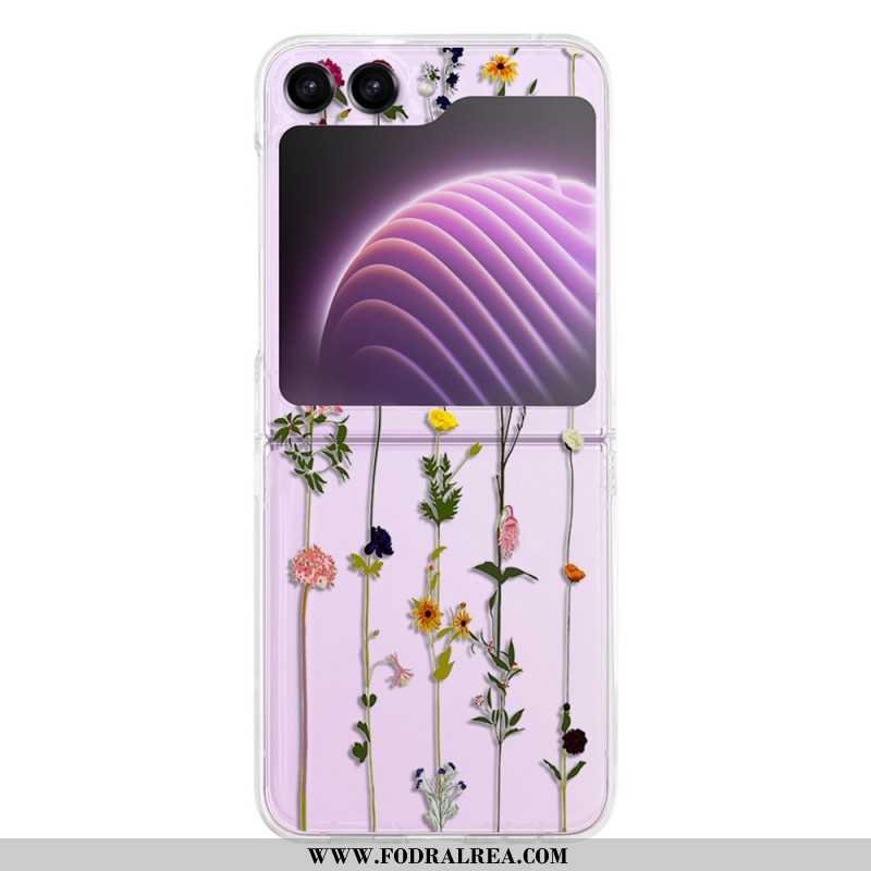 Skal Samsung Galaxy Z Flip 5 Genomskinliga Små Blommor