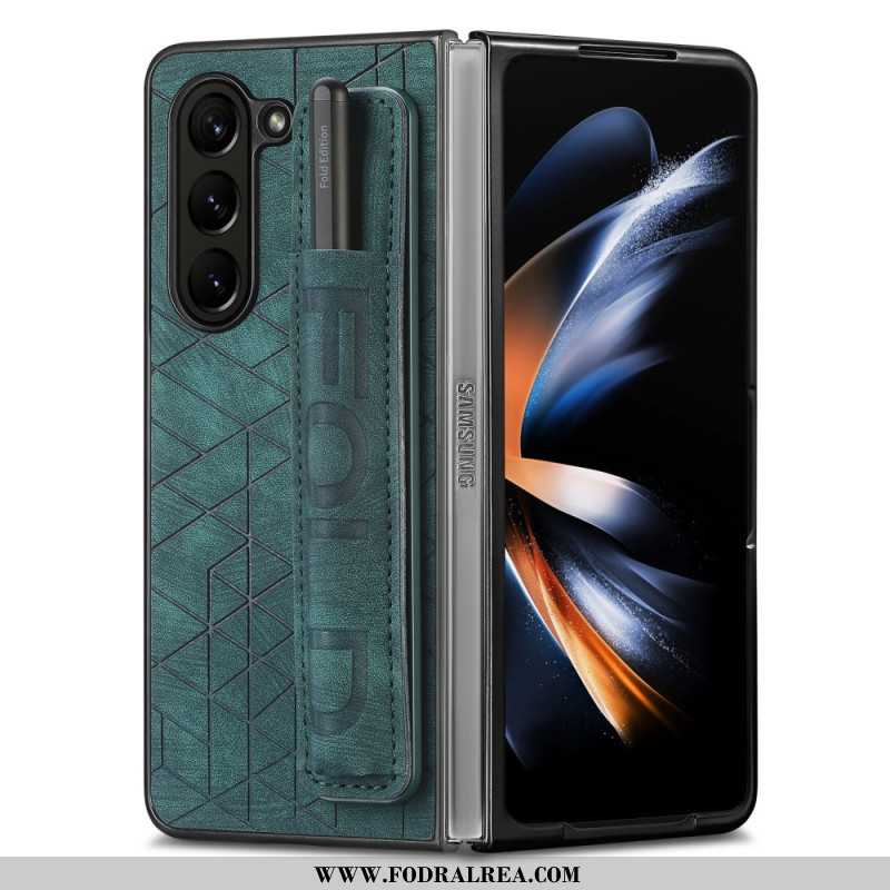 Skal Samsung Galaxy Z Fold 5 Telefonfodral Stylushållare Med Rem