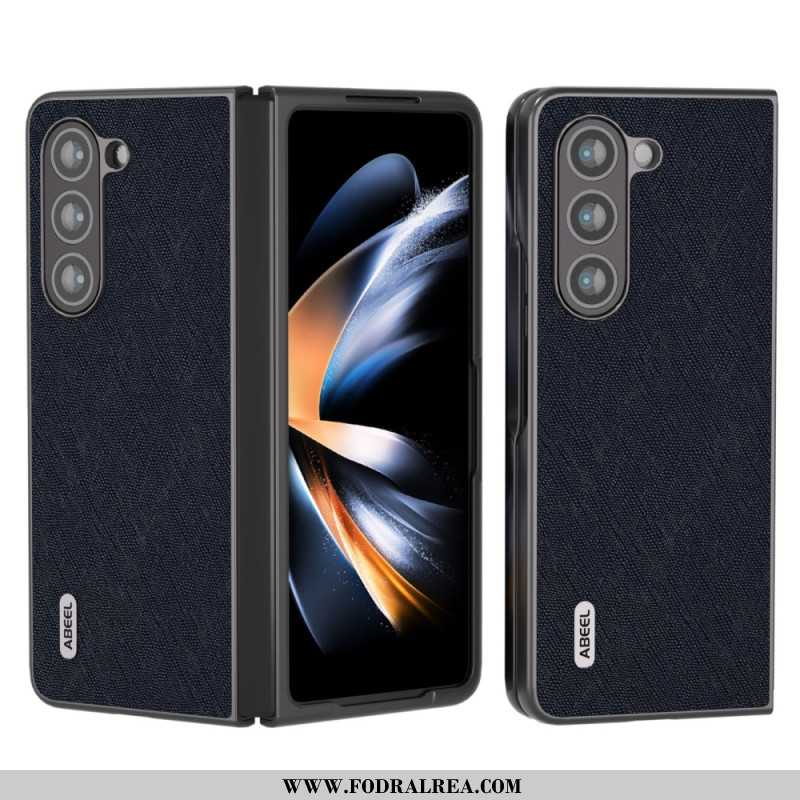 Skal Samsung Galaxy Z Fold 5 Telefonfodral Äkta Abeel Vävt Läder