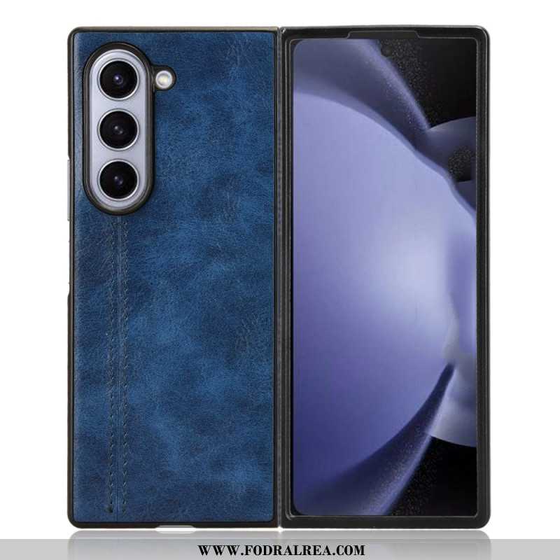 Skal Samsung Galaxy Z Fold 6 Telefonfodral Skinnsimitation