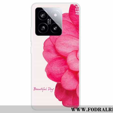 Skal Xiaomi 14 Telefonfodral Rosa Blomma