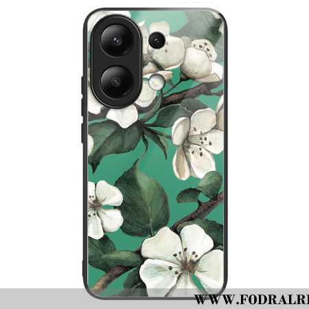 Skal Xiaomi Redmi Note 13 4g Härdat Glas Vita Blommor