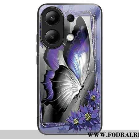 Skal Xiaomi Redmi Note 13 4g Lila Fjärilshärdat Glas