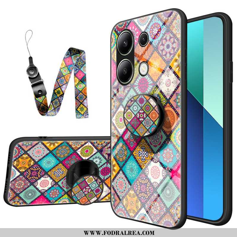 Skal Xiaomi Redmi Note 13 4g Patchwork-stödring Och Rem