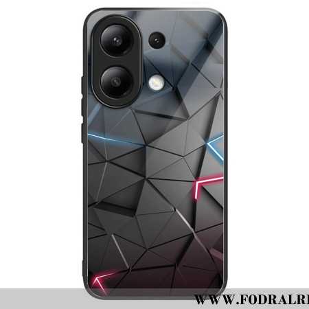 Skal Xiaomi Redmi Note 13 4g Telefonfodral Härdat Glas Svarta Trianglar