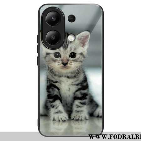 Skal Xiaomi Redmi Note 13 4g Telefonfodral Kattunge I Härdat Glas