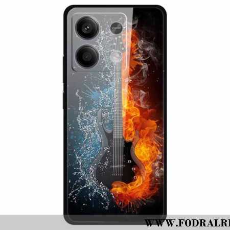 Skal Xiaomi Redmi Note 13 5g Telefonfodral Gitarr Av Härdat Glas Av Is Och Eld