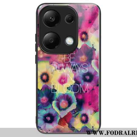 Skal Xiaomi Redmi Note 13 Pro 4g Färgglada Blommor I Härdat Glas