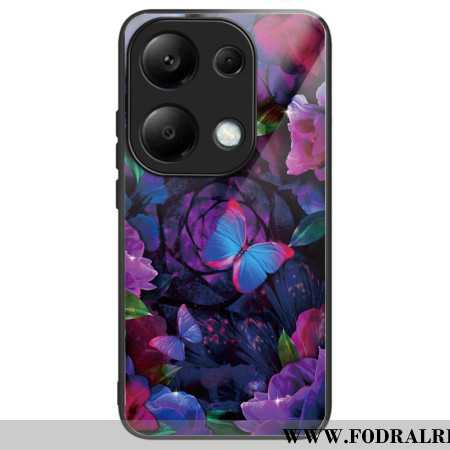 Skal Xiaomi Redmi Note 13 Pro 4g Färgglada Fjärilar I Härdat Glas