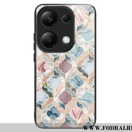 Skal Xiaomi Redmi Note 13 Pro 4g Marmorerade Kakelplattor Av Härdat Glas